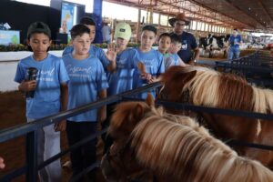 Mini fazendinha da expovel encanta alunos e leva o campo para dentro da sala de aula!