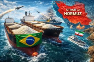 Dois navios carregados com fertilizantes para o Brasil estão presos no Estreito de Ormuz